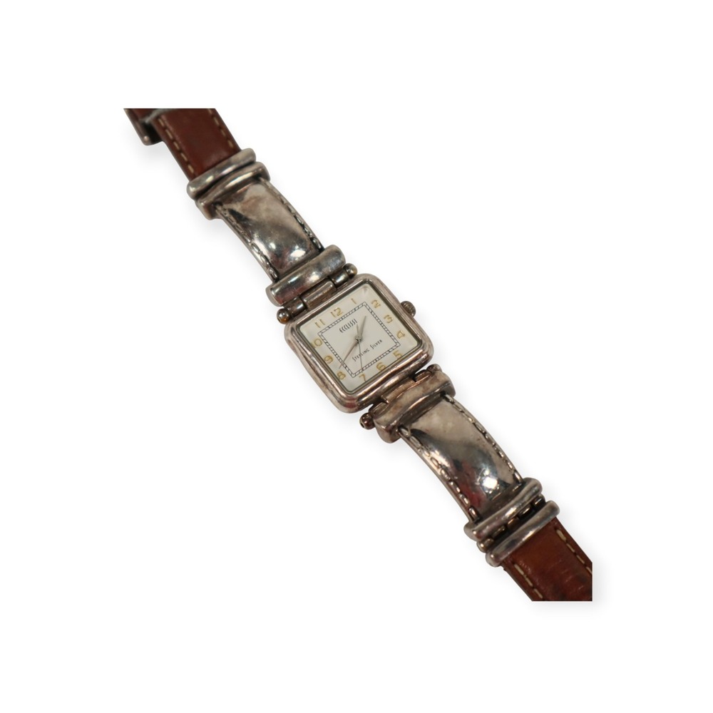 Ecclissi Sterling Silver and Leather Watch - Needs Battery - Picture 2 of 10